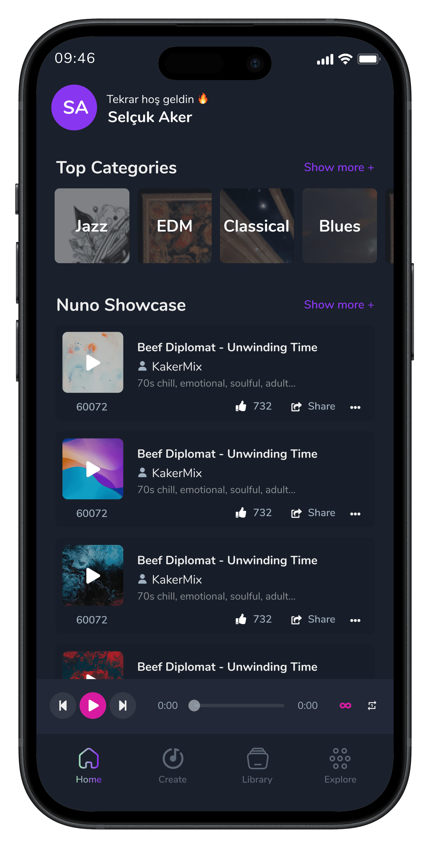 AI Create Music Mobile App — 3