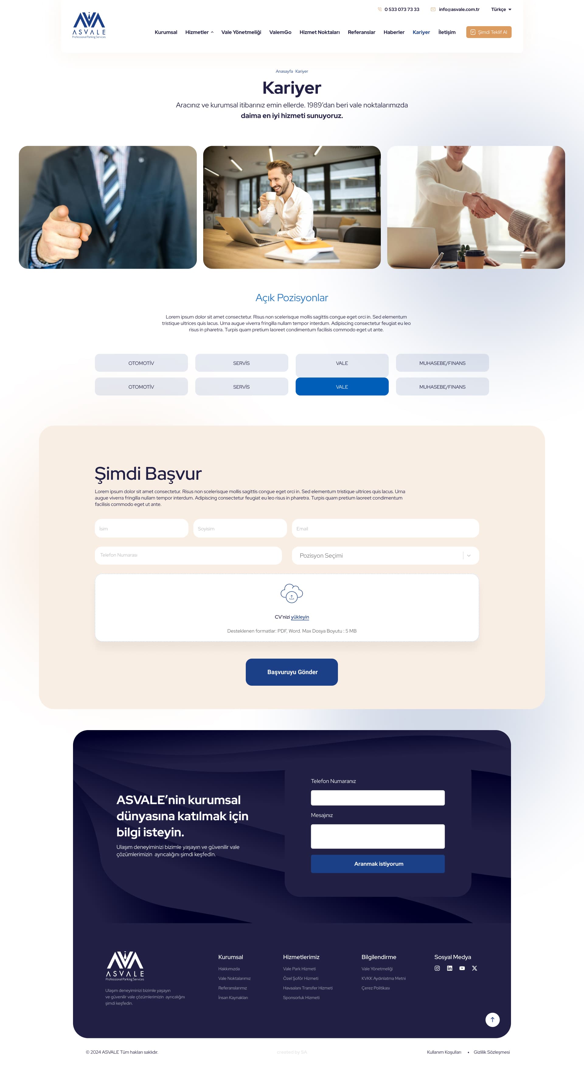 AS Vale Corporate Website — 2
