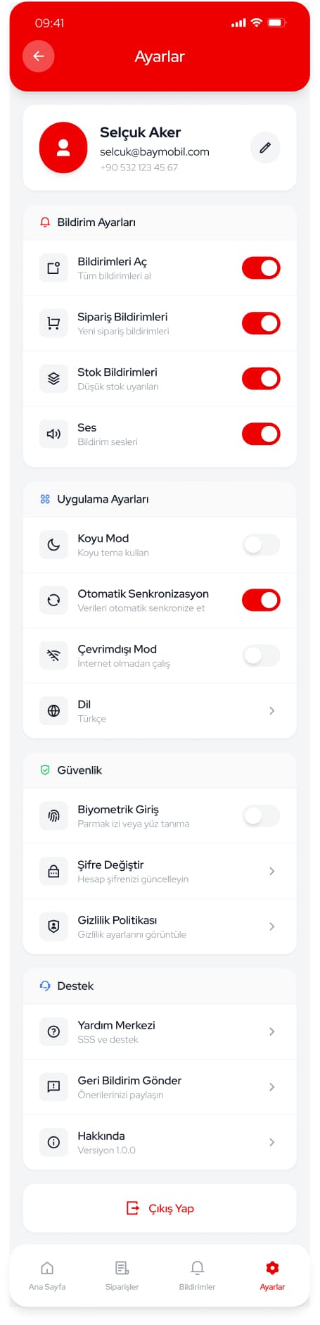 Baymobil — Mobil Uygulama tasarımı, detay 1, Selçuk Aker