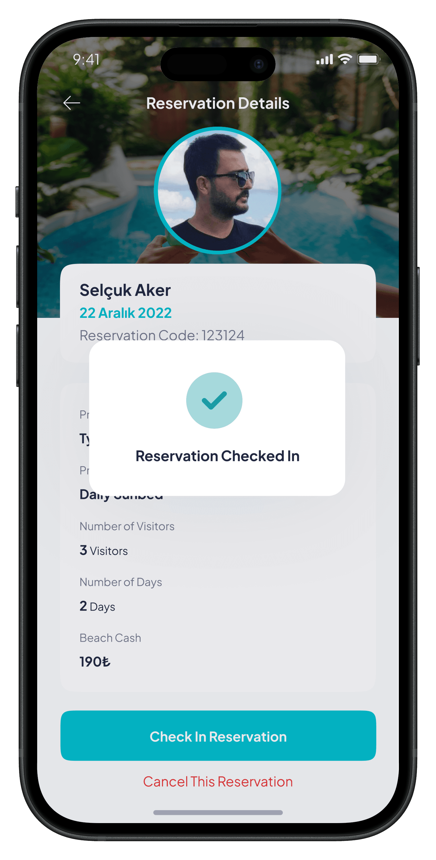 Beach Reservation Mobile App — 3
