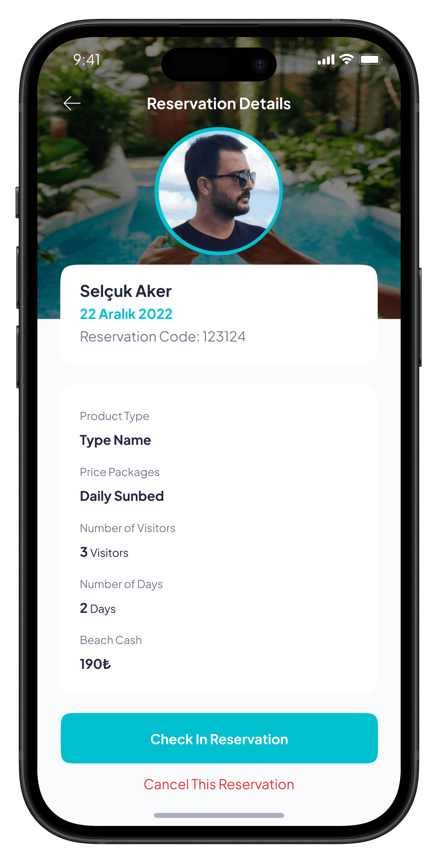 Beach Reservation Mobile App — 5