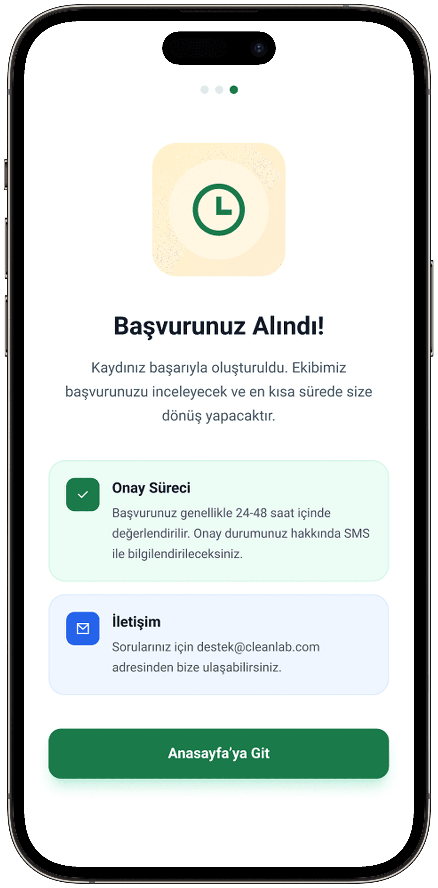 Clean Lab App — Mobil Uygulama tasarımı, detay 83, Selçuk Aker
