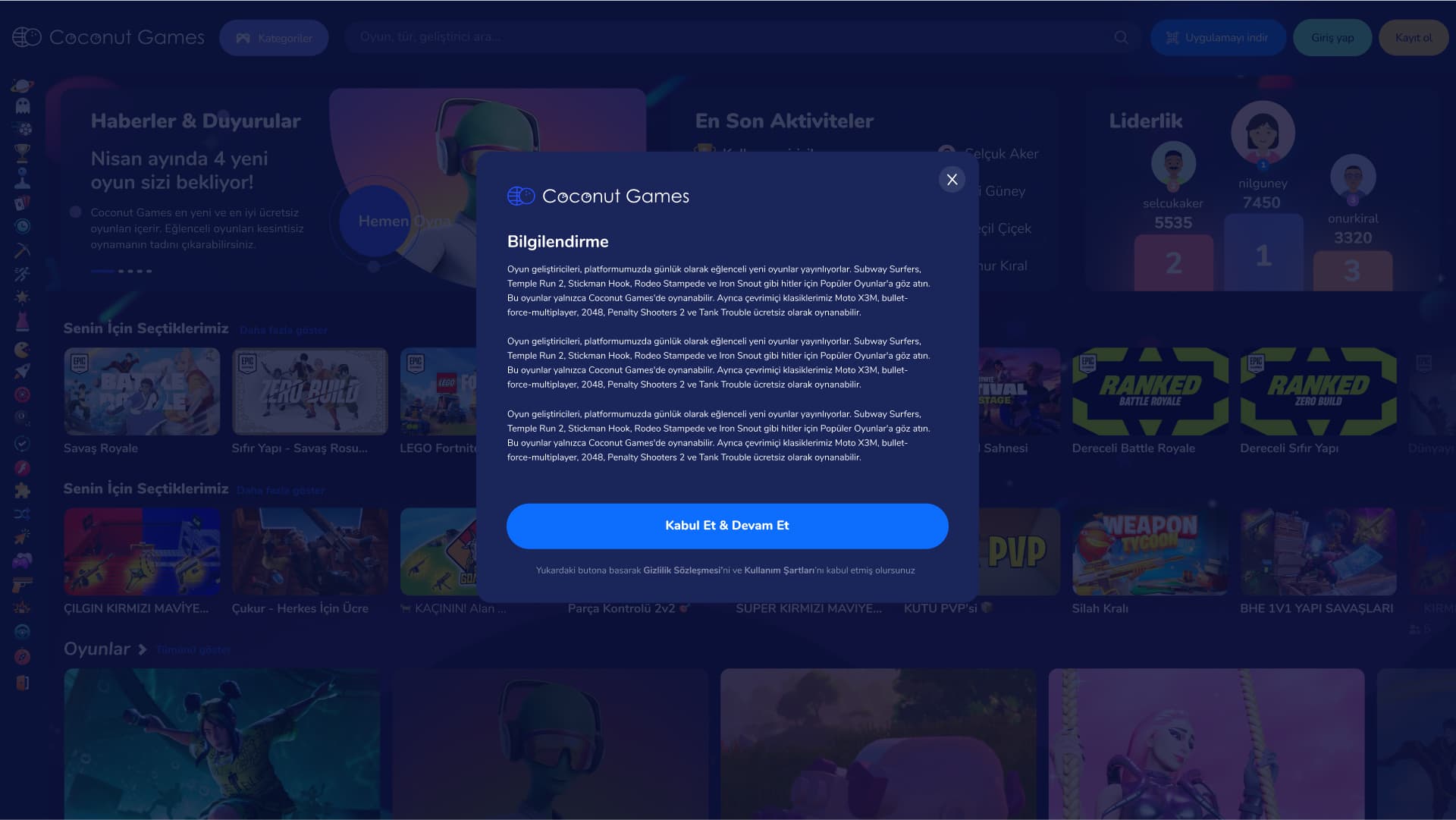 Game Community Website — 1