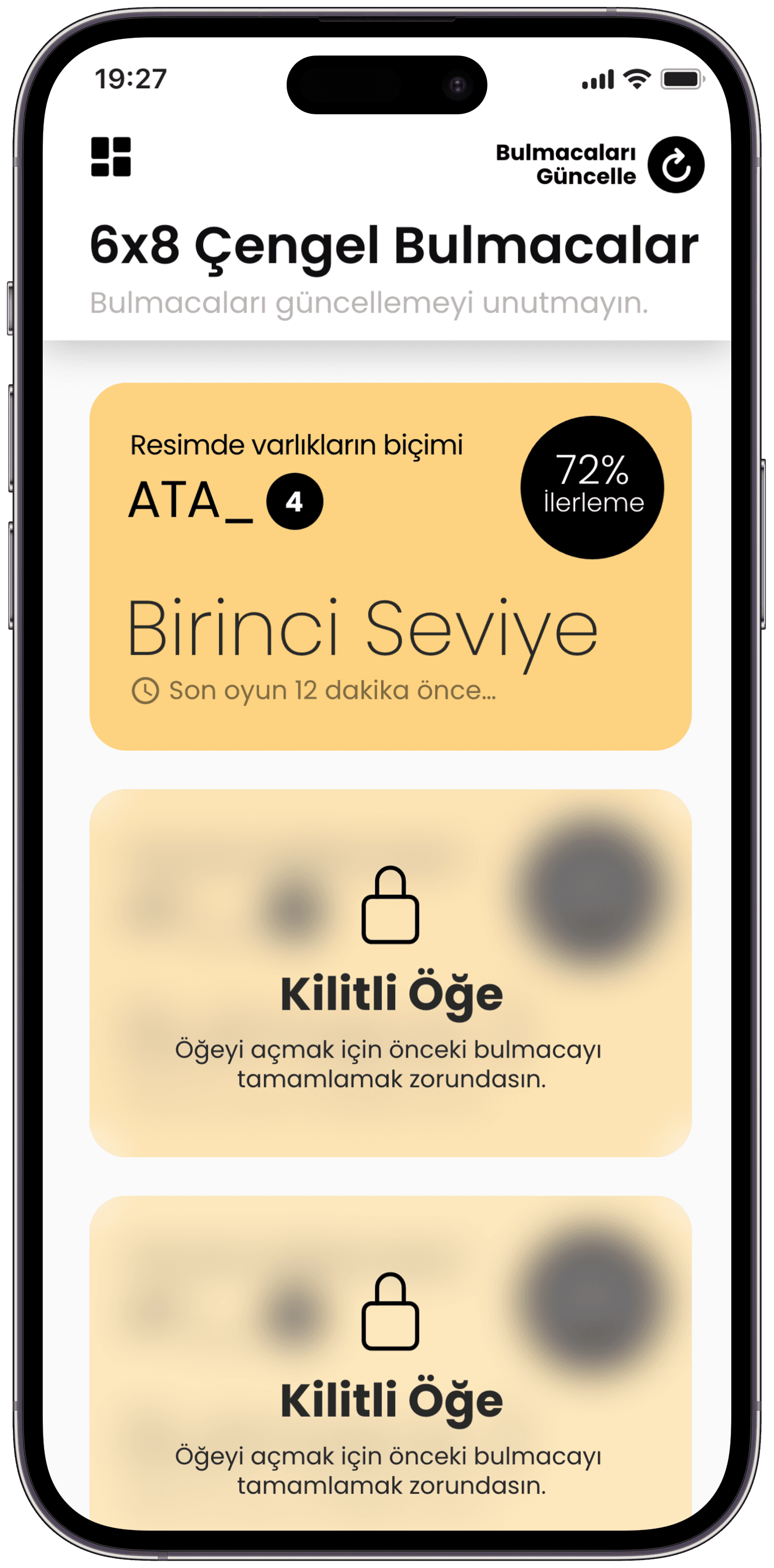 Çengel Bulmaca — Mobil Uygulama tasarımı, detay 1, Selçuk Aker