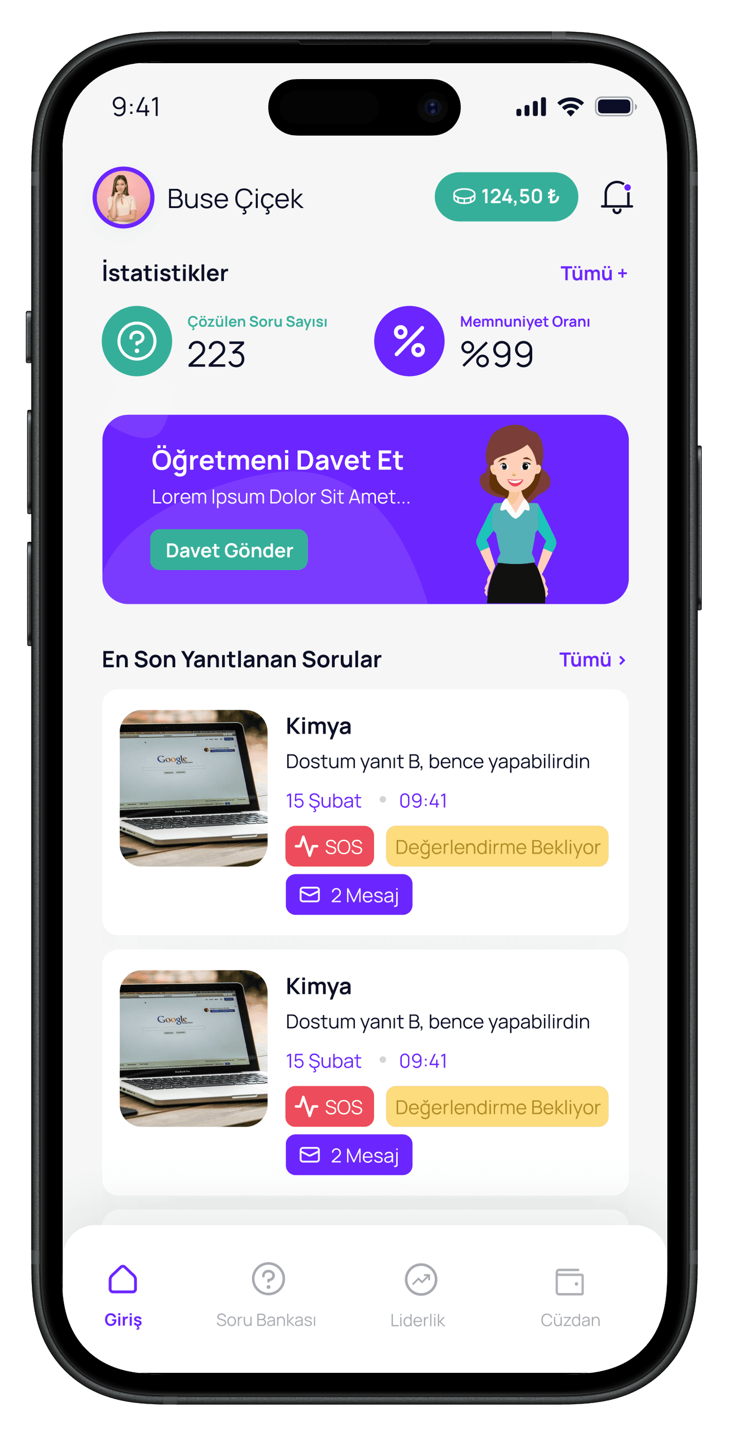 Question Based Education App — 4