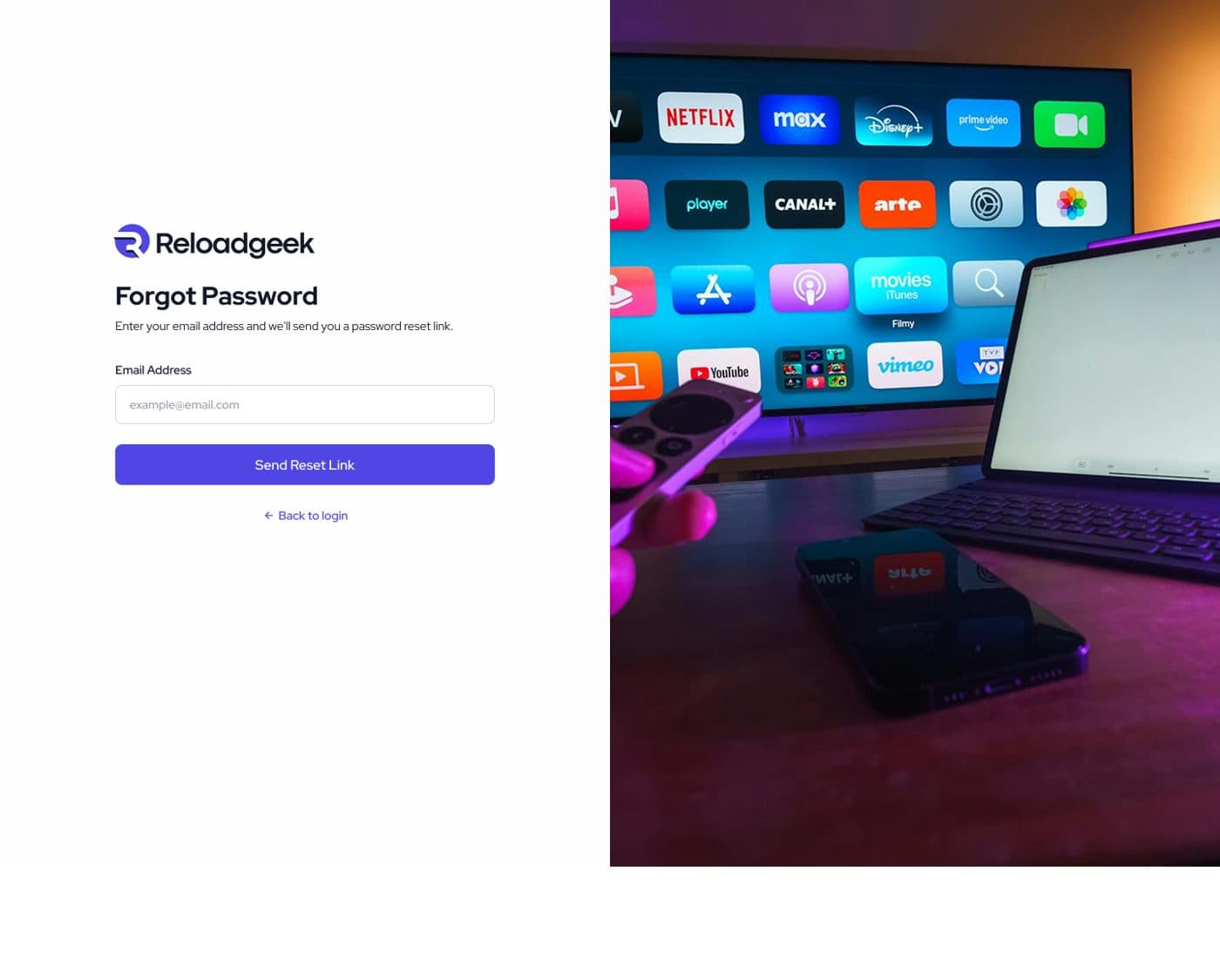 ReloadGeek Desktop Website — 4