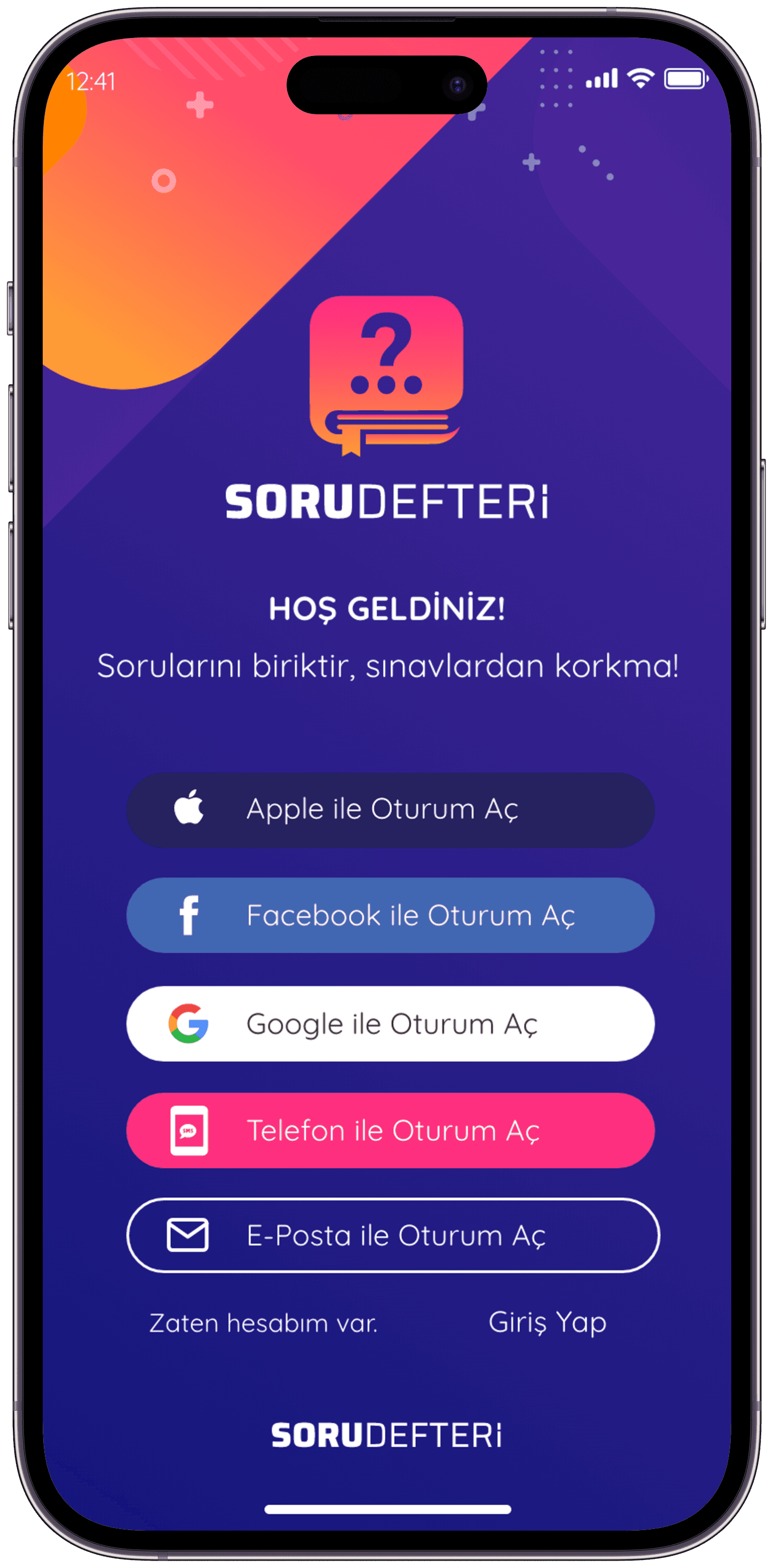 Soru Defteri Q&A App — 6
