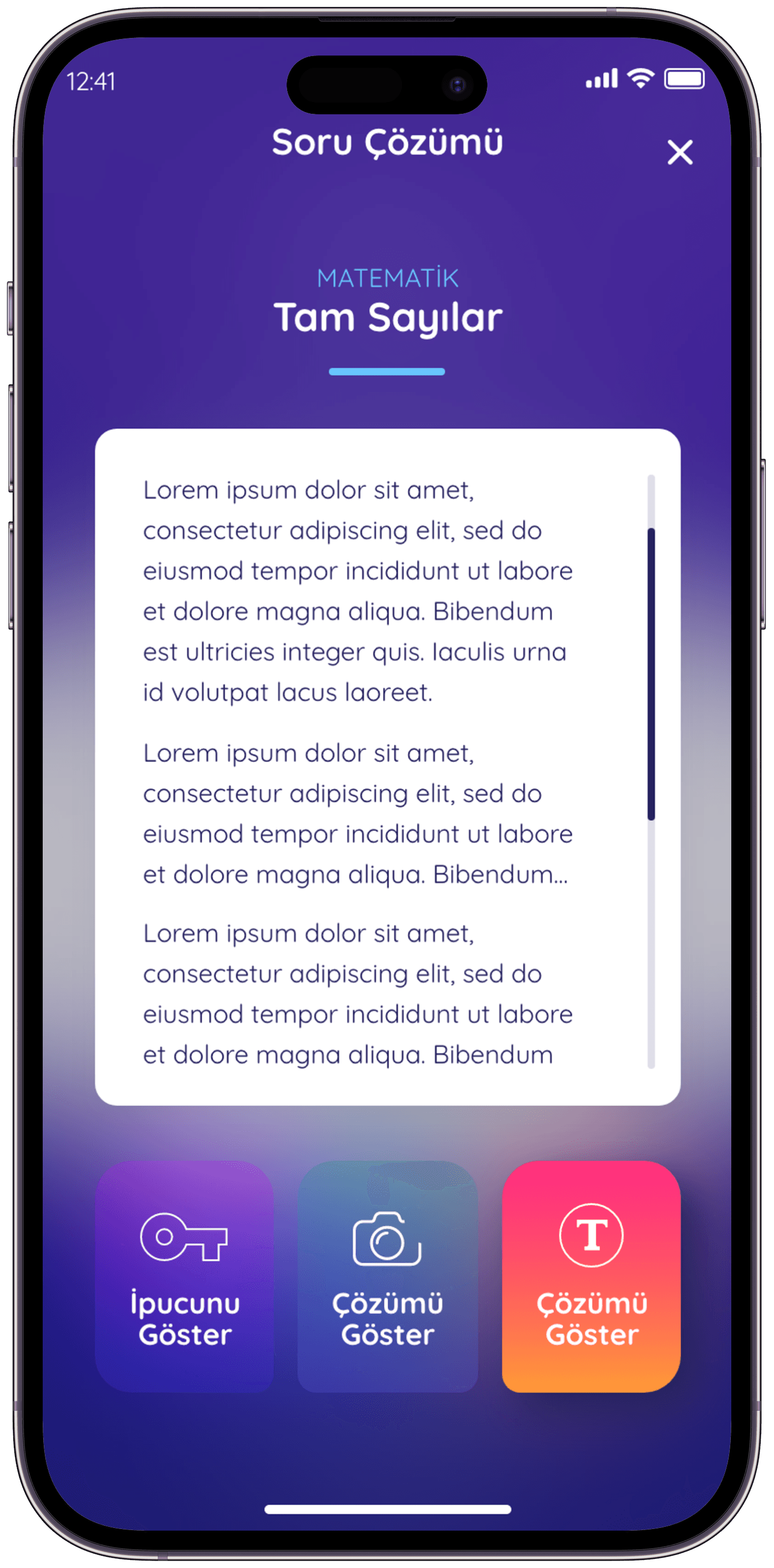 Soru Defteri Q&A App — 17