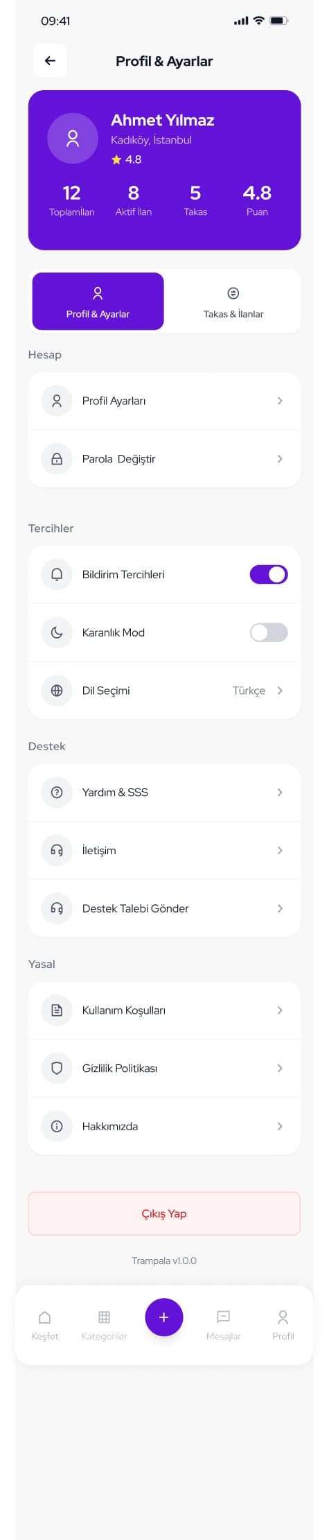Trampala Mobil — Mobil Uygulama tasarımı, detay 6, Selçuk Aker