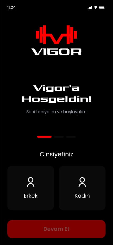 Vigor Gym App — Mobil Uygulama tasarımı, detay 4, Selçuk Aker