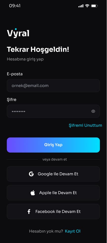 Vyral App — Mobil Uygulama tasarımı, detay 5, Selçuk Aker