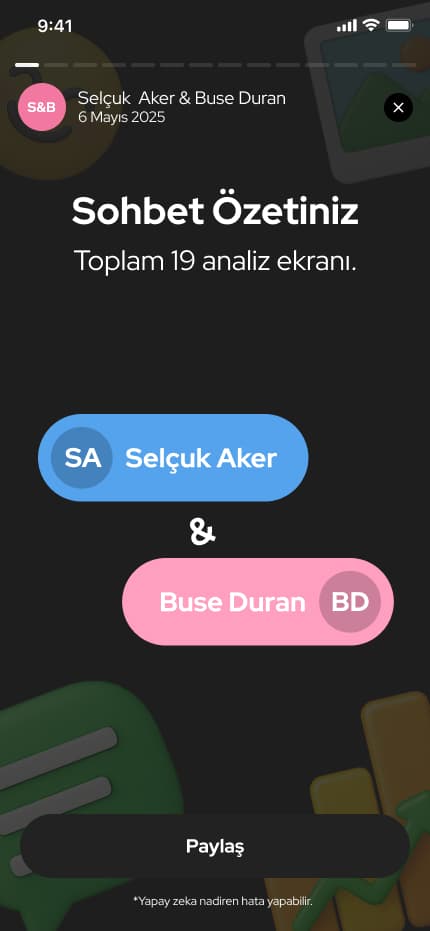 WhatsWrapped App — Mobil Uygulama tasarımı, detay 3, Selçuk Aker