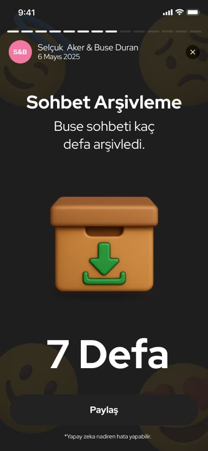 WhatsWrapped App — Mobil Uygulama tasarımı, detay 21, Selçuk Aker