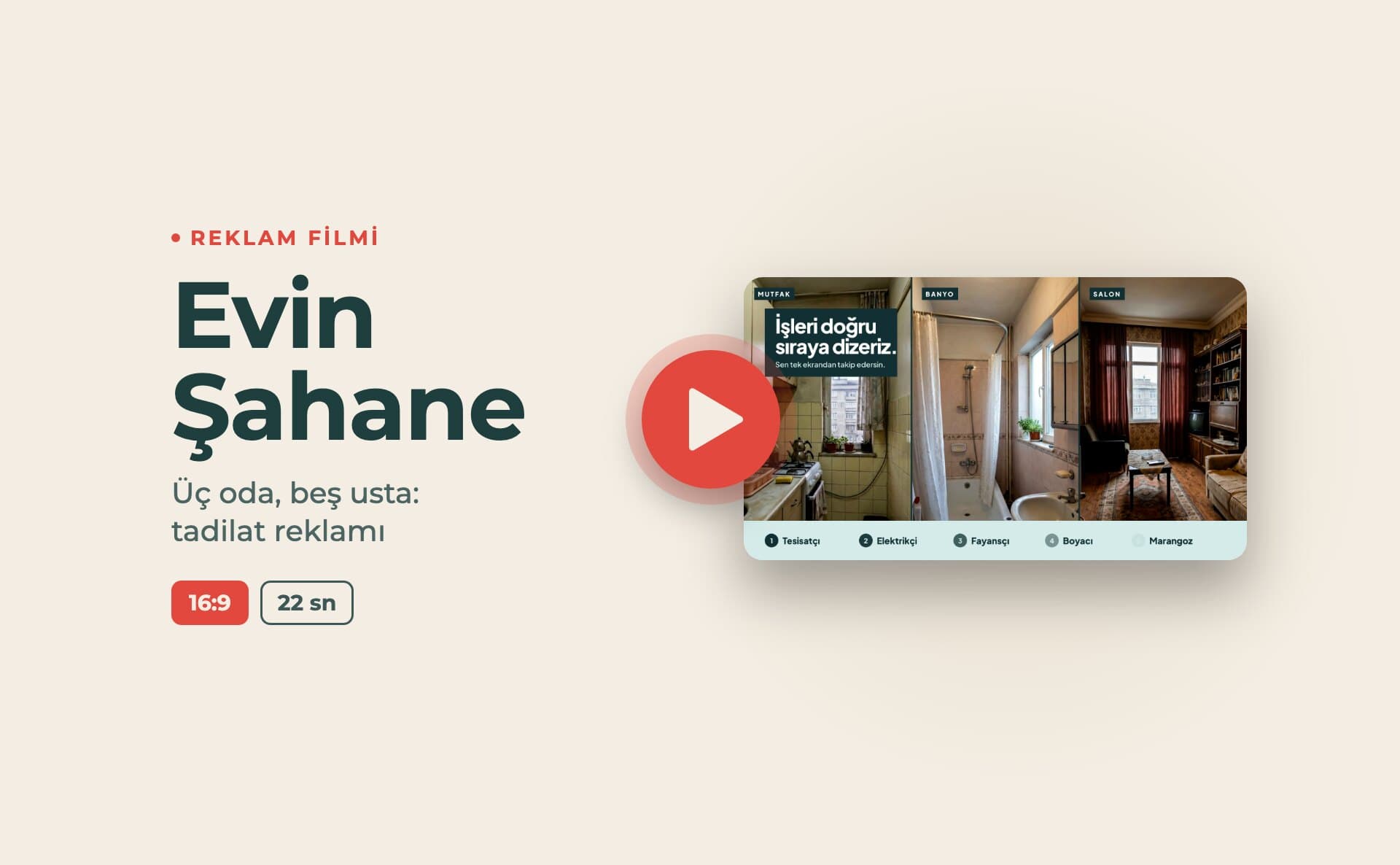 Evin Şahane · Reklam Filmi — Video ve Hareketli Grafik
