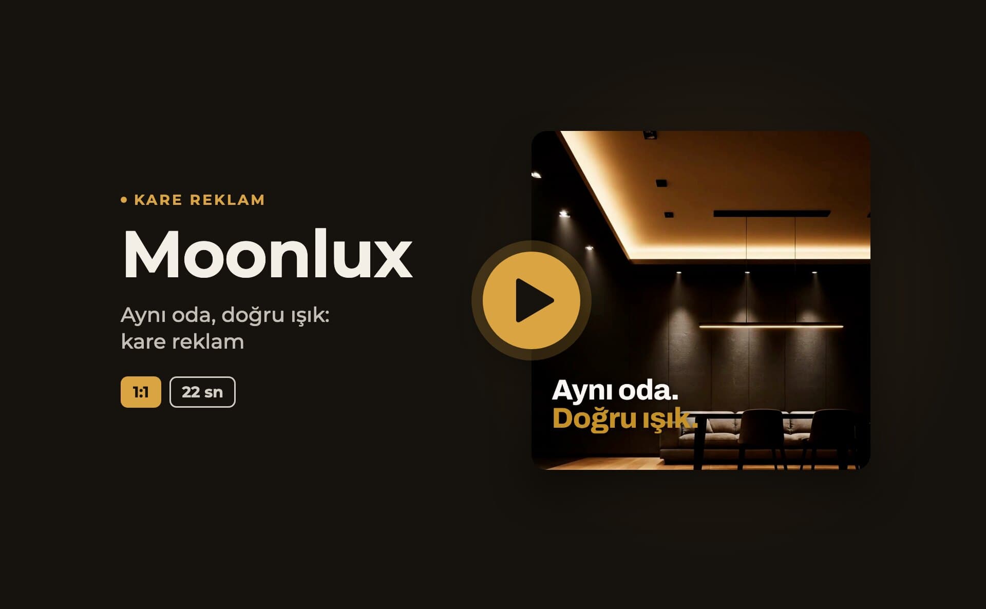 Moonlux · Kare Reklam Videosu — Video ve Hareketli Grafik