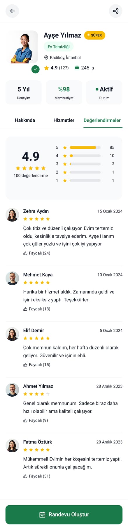 Clean Lab App — project detail 84, Selçuk Aker