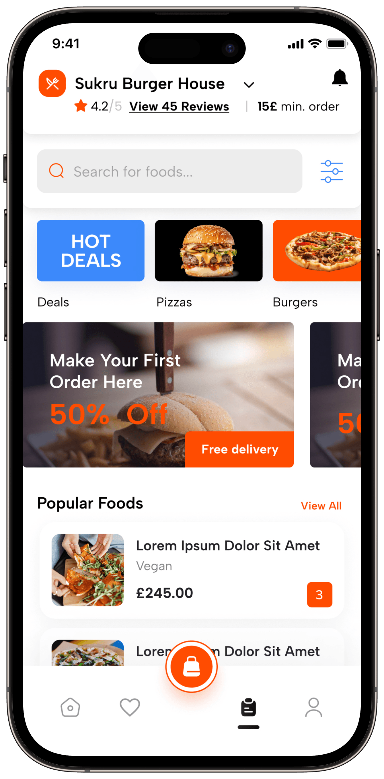 Food Delivery — project detail 2, Selçuk Aker
