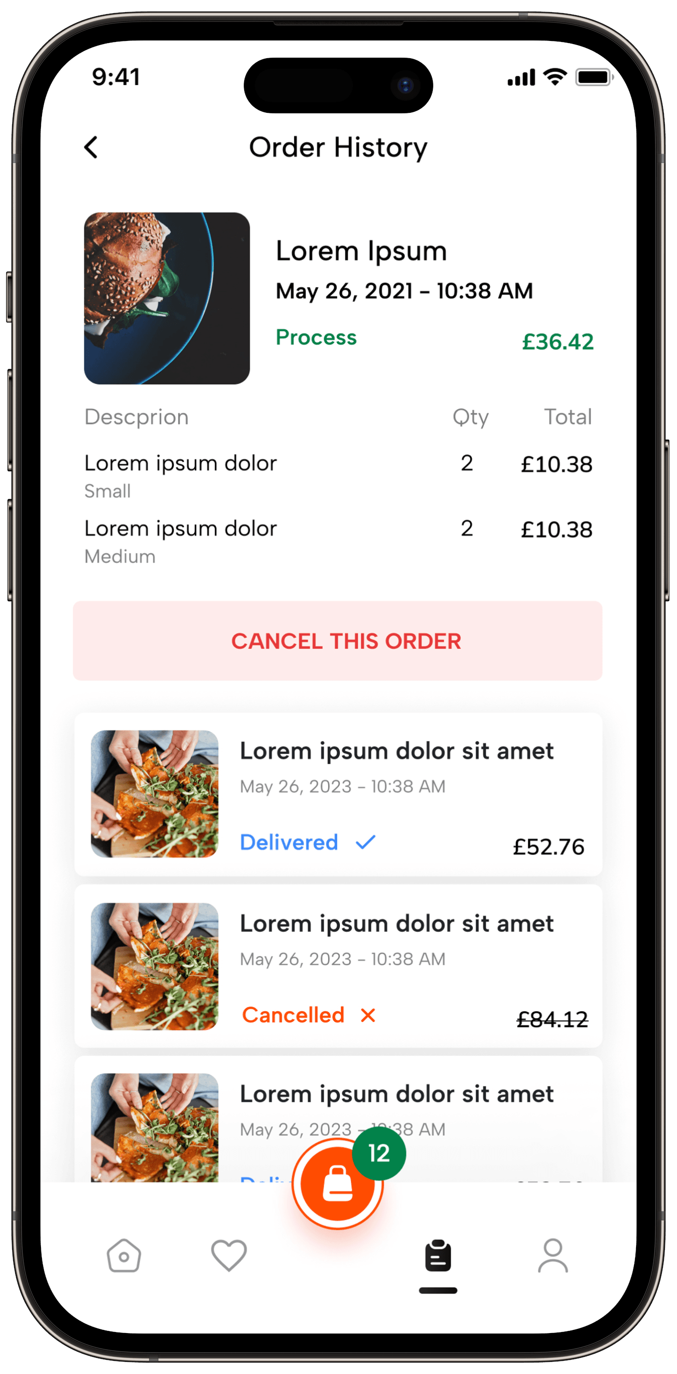 Food Delivery — project detail 22, Selçuk Aker