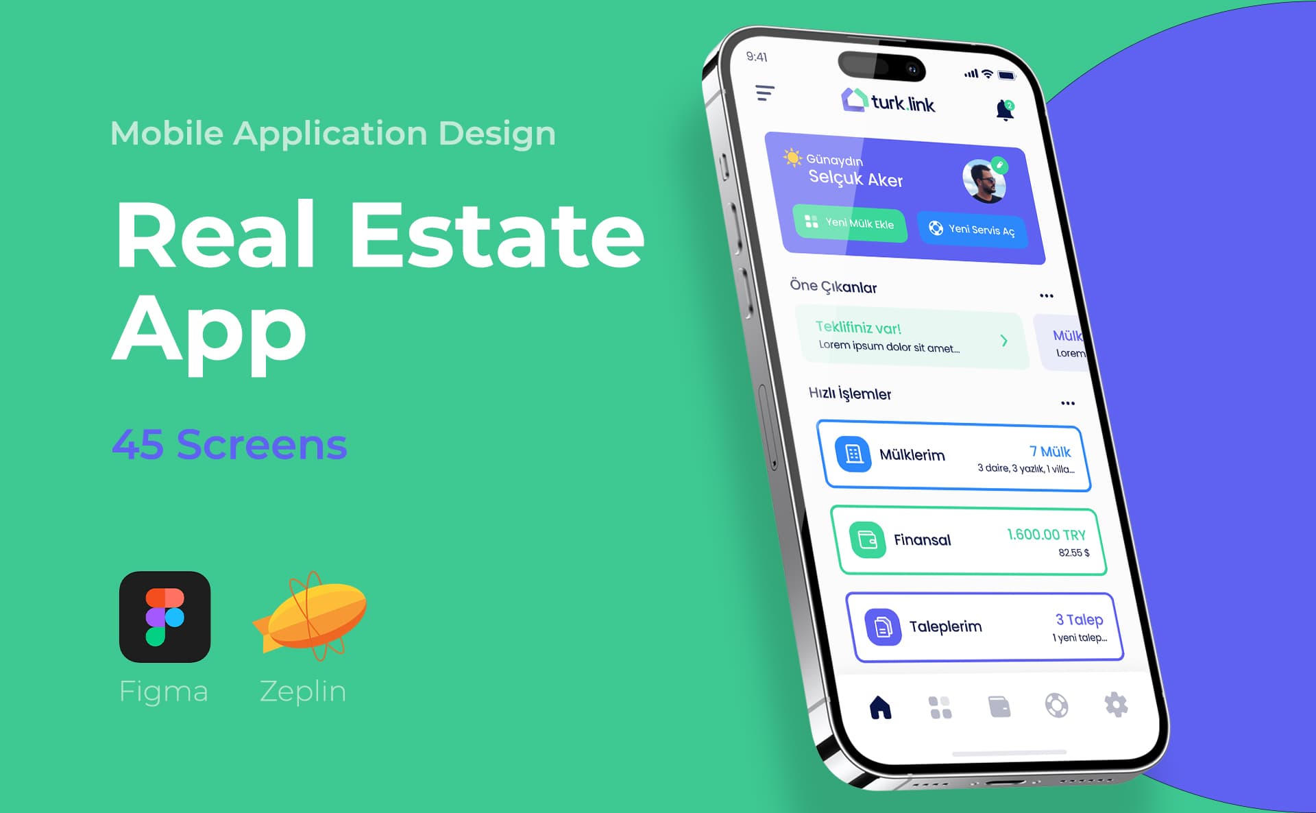 Real Estate App — Mobile App, Selçuk Aker
