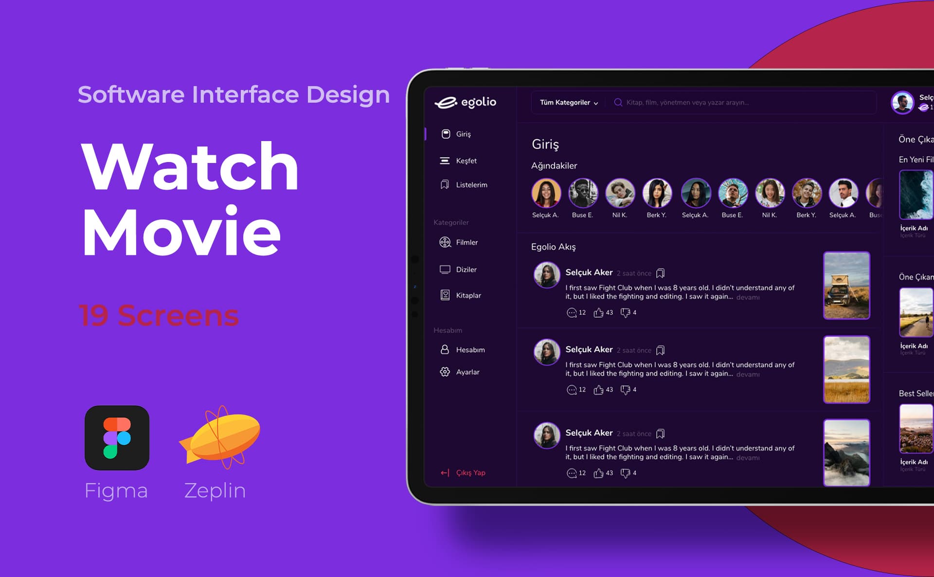 Movie Web App — SaaS & Dashboard, Selçuk Aker