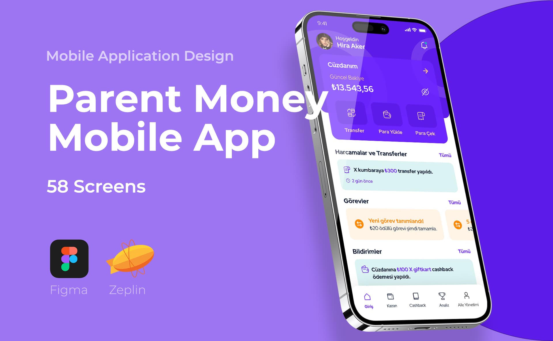 Parent & Child Finance Mobile App — Mobile App, Selçuk Aker
