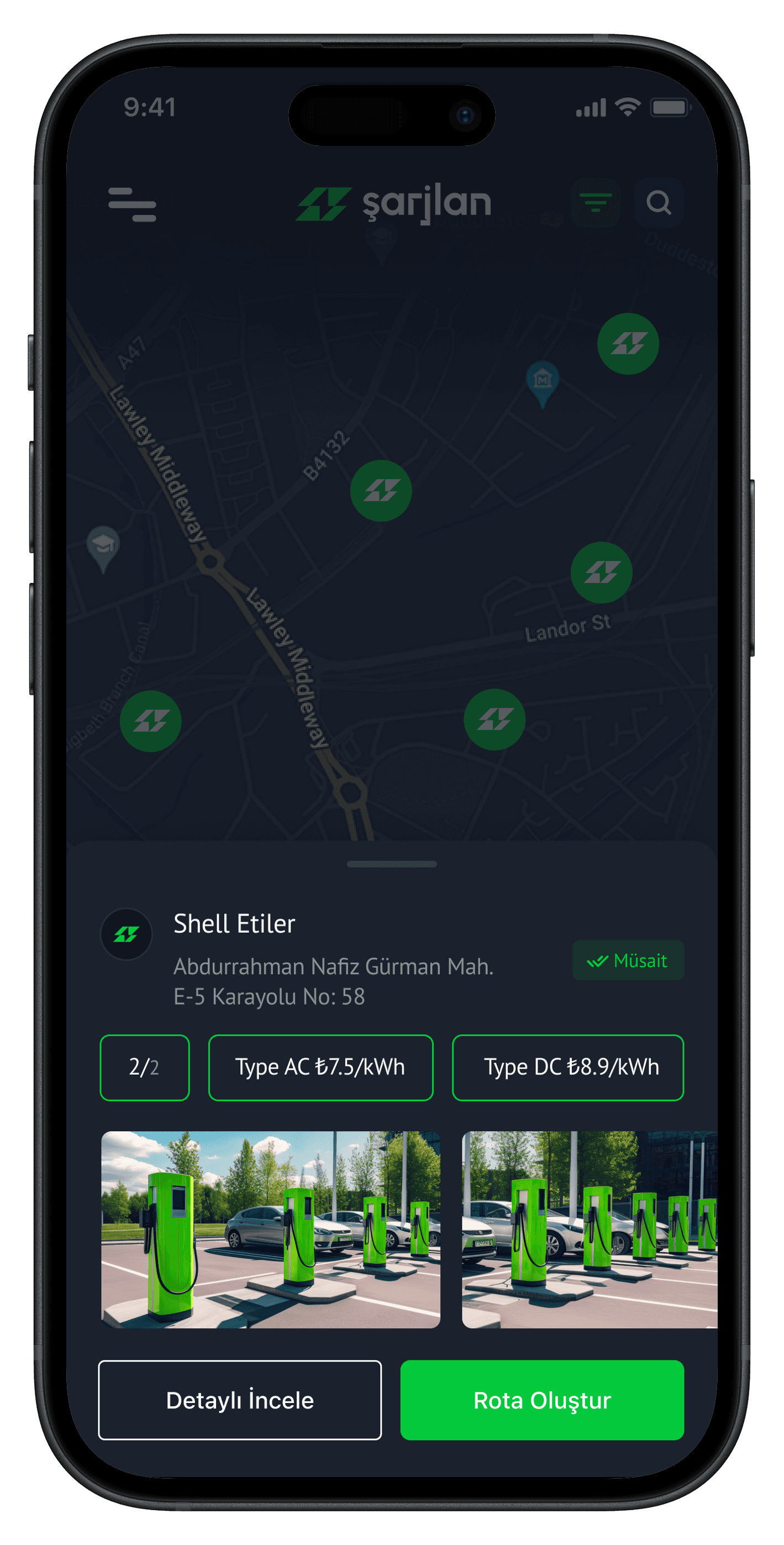 Car Charging Stations App — project detail 9, Selçuk Aker