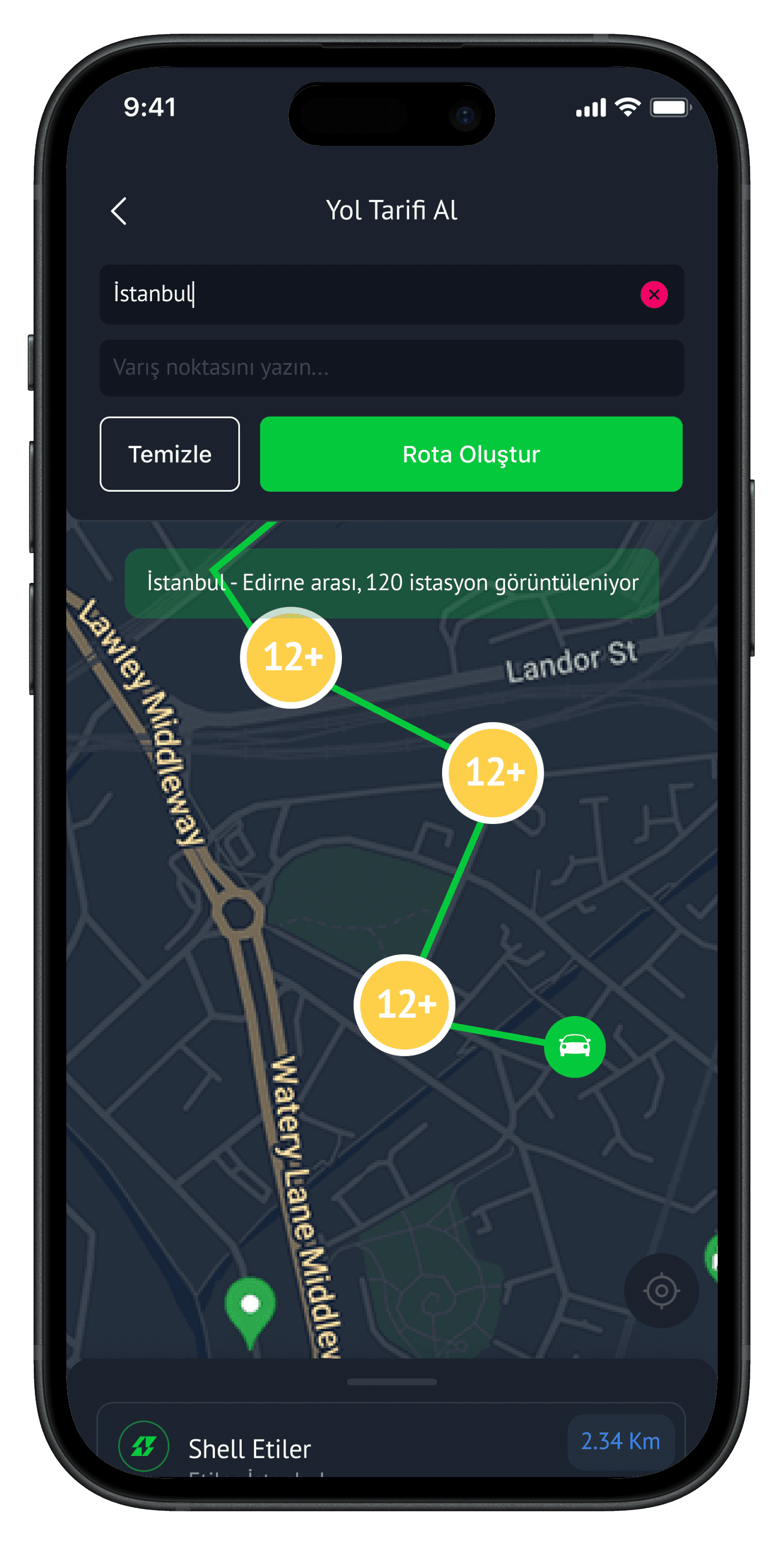 Car Charging Stations App — project detail 21, Selçuk Aker