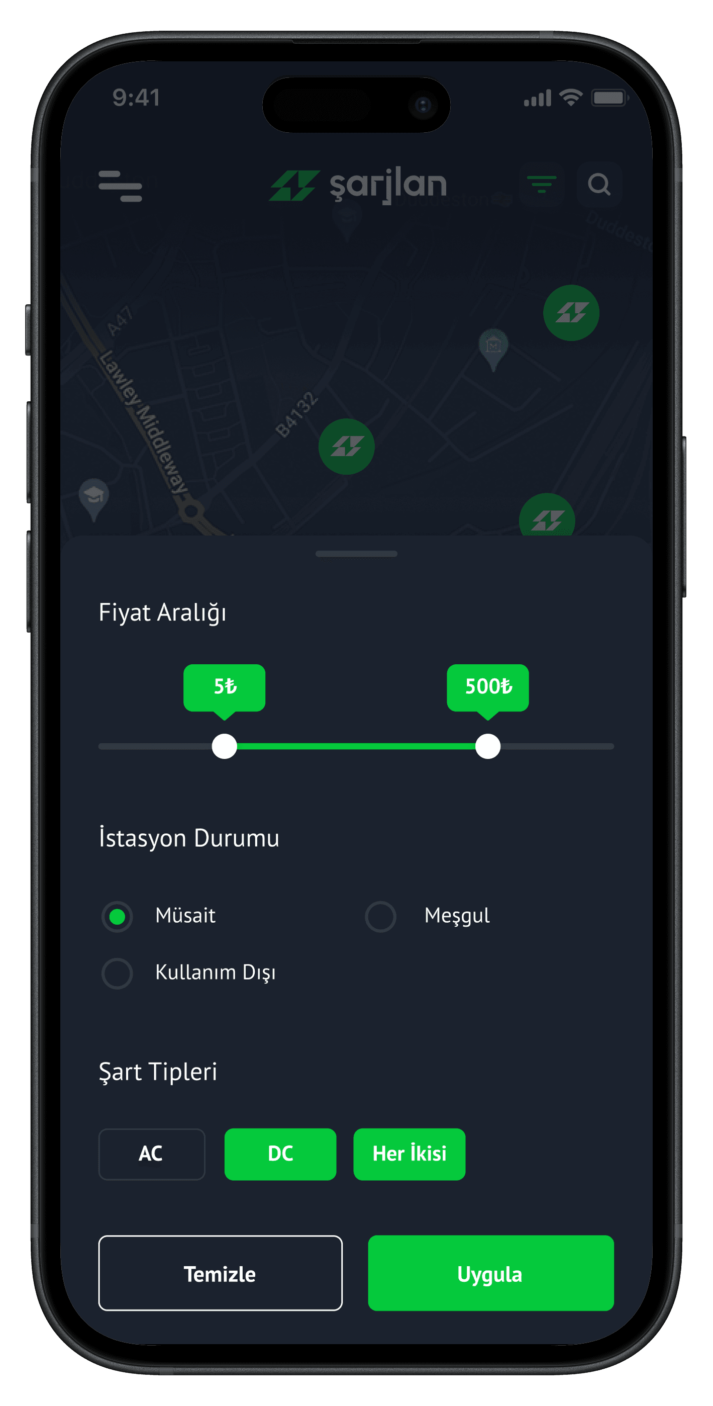 Car Charging Stations App — project detail 22, Selçuk Aker
