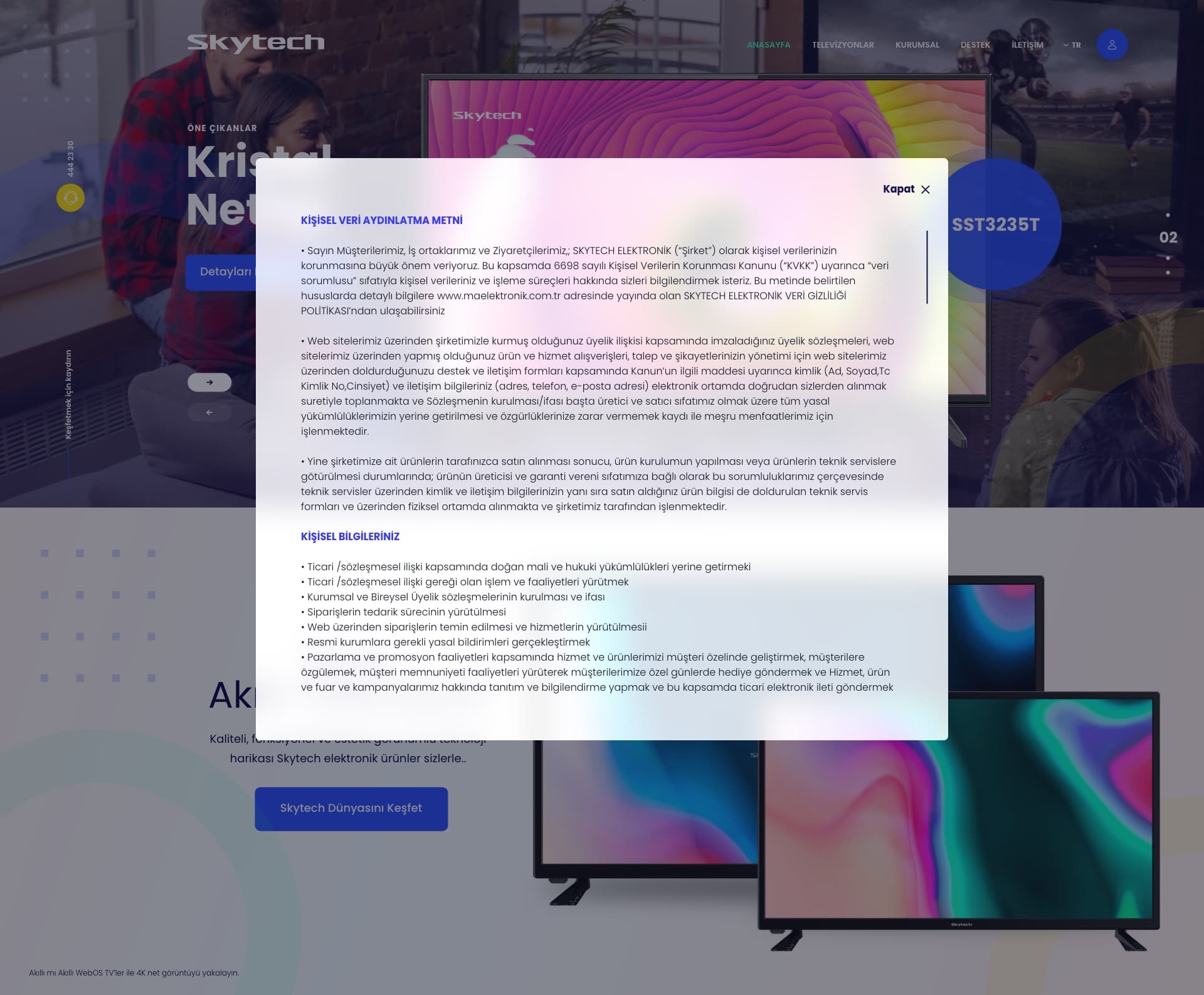 Skytech Website — project detail 2, Selçuk Aker