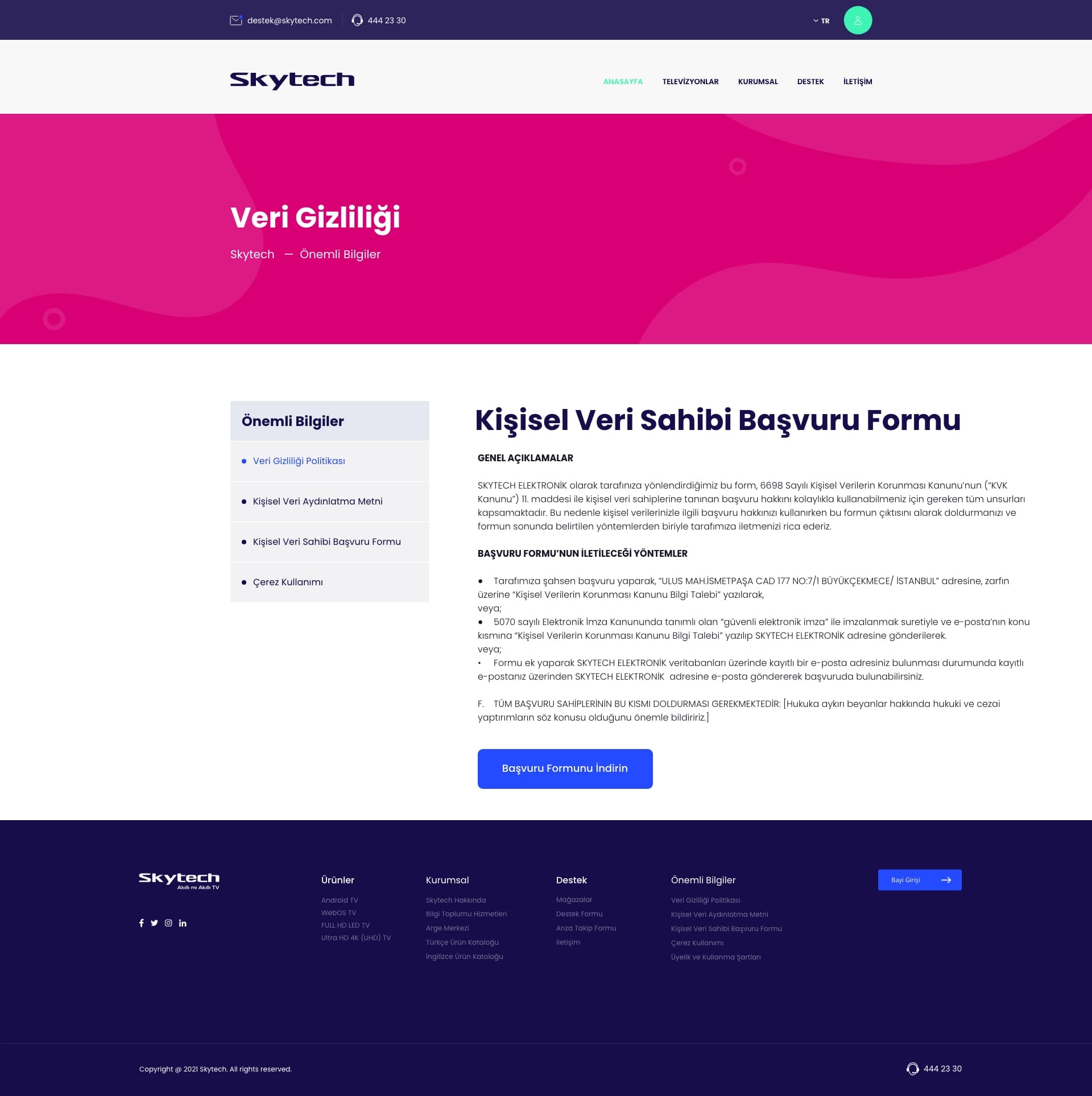 Skytech Website — project detail 5, Selçuk Aker
