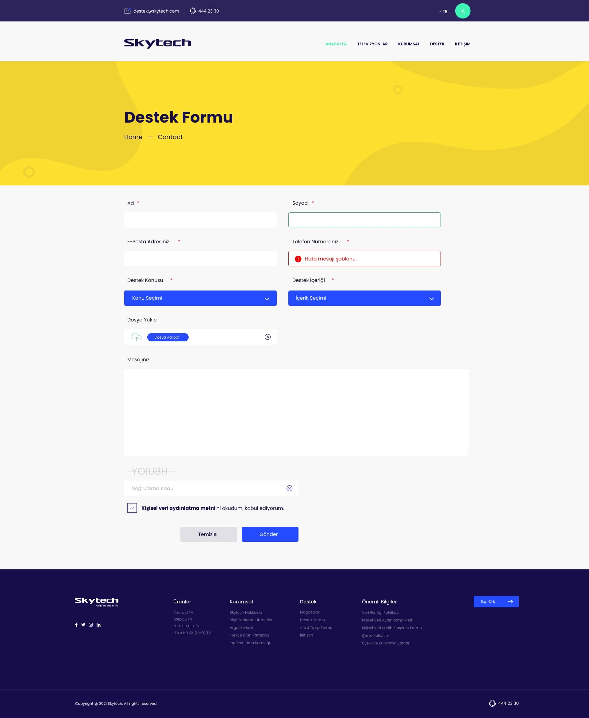 Skytech Website — project detail 8, Selçuk Aker