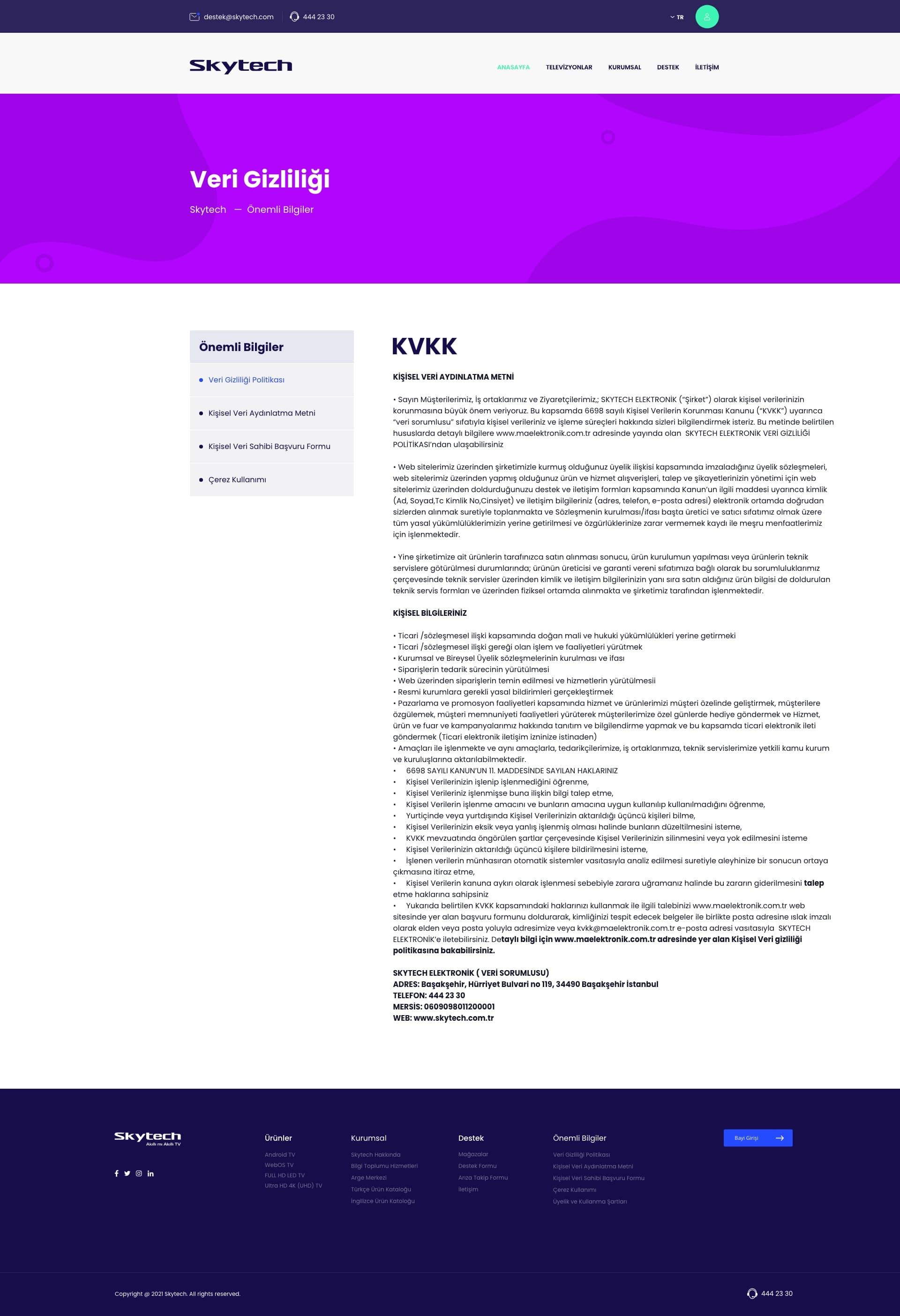 Skytech Website — project detail 12, Selçuk Aker