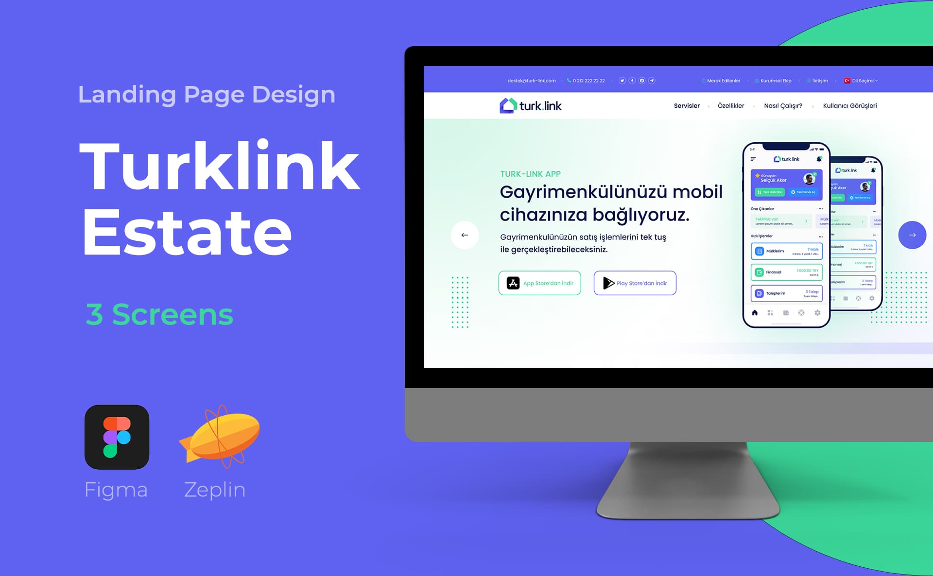 Turklink Real Estate — Website, Selçuk Aker