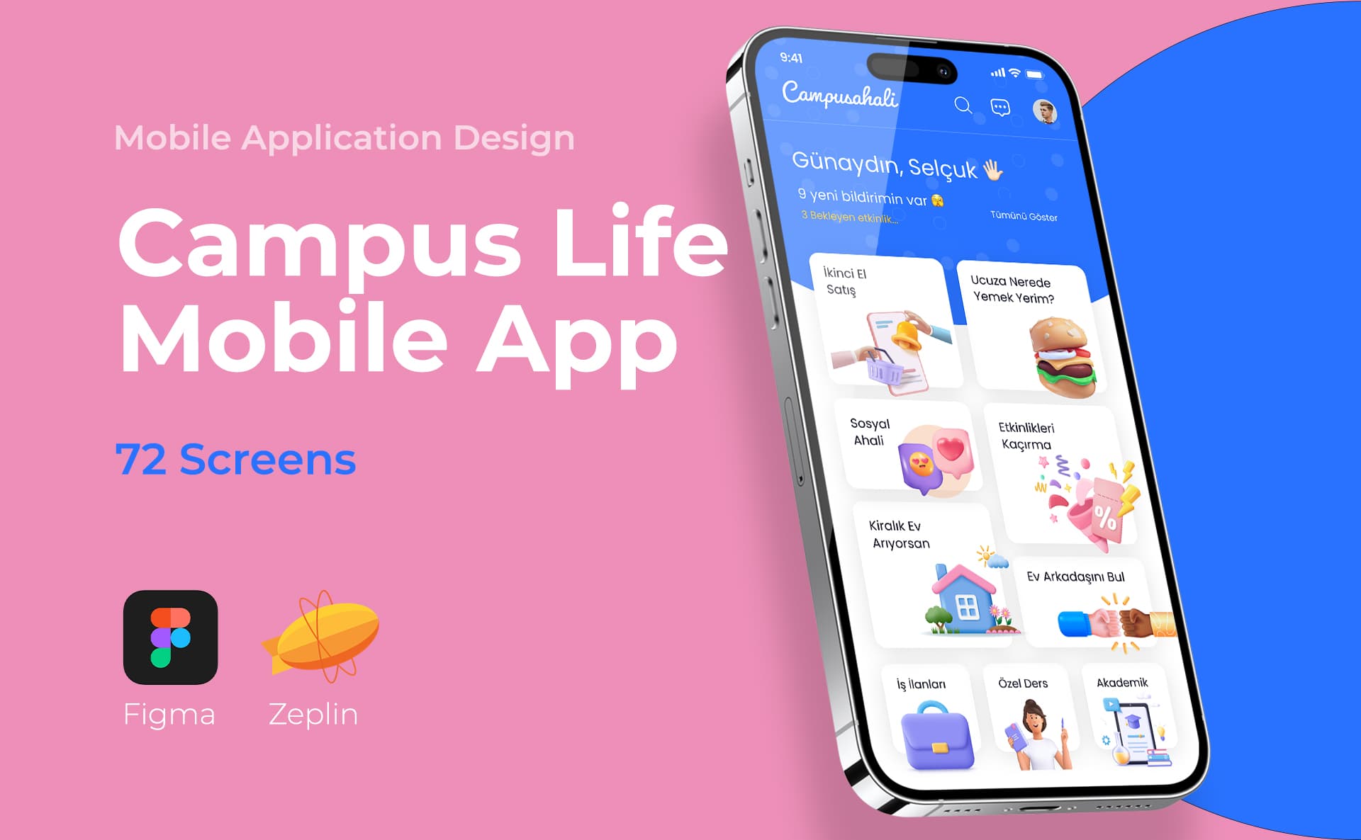 University Life Mobile App — Mobile App, Selçuk Aker