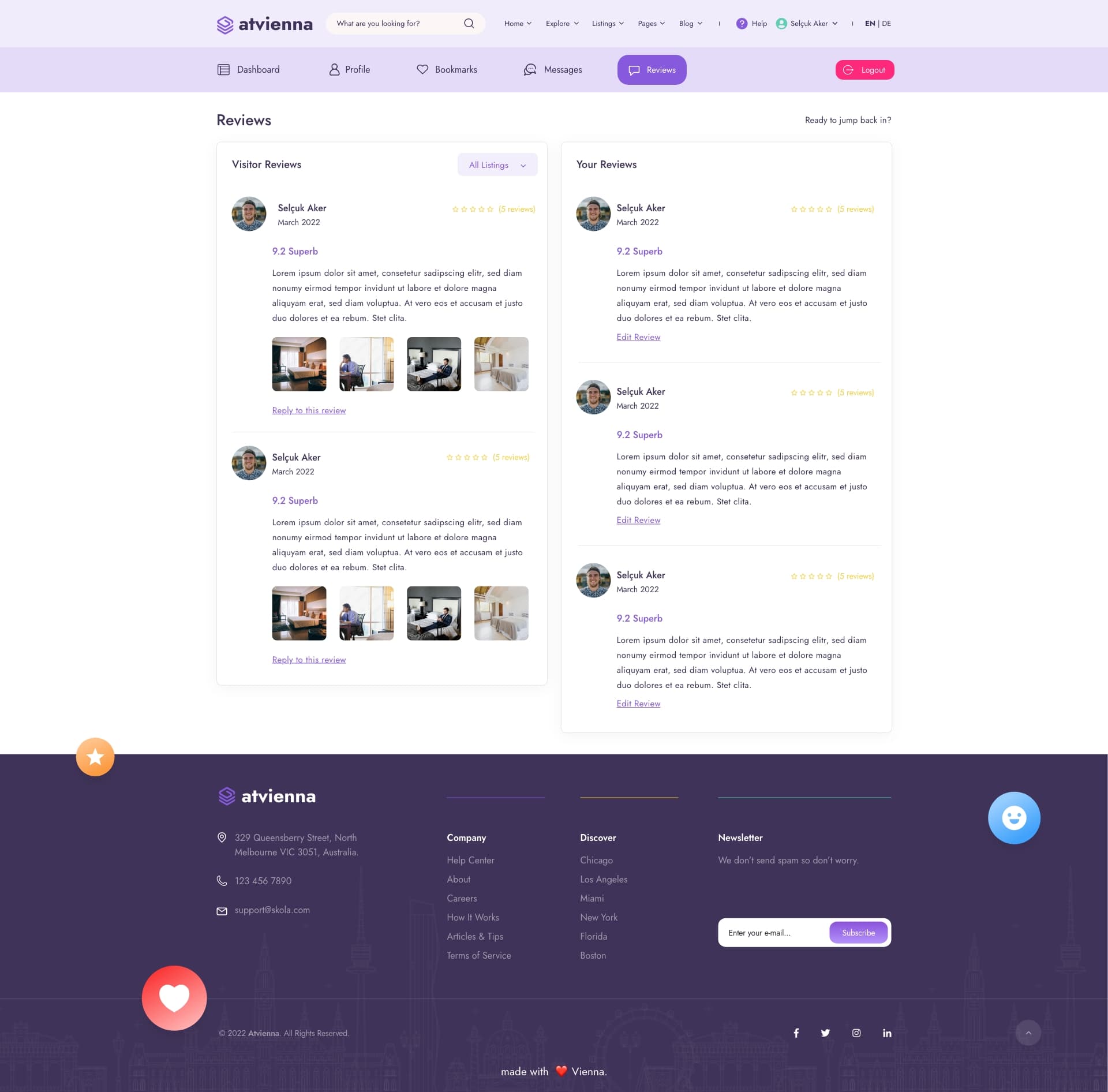 Vienna Travel Portal — project detail 10, Selçuk Aker