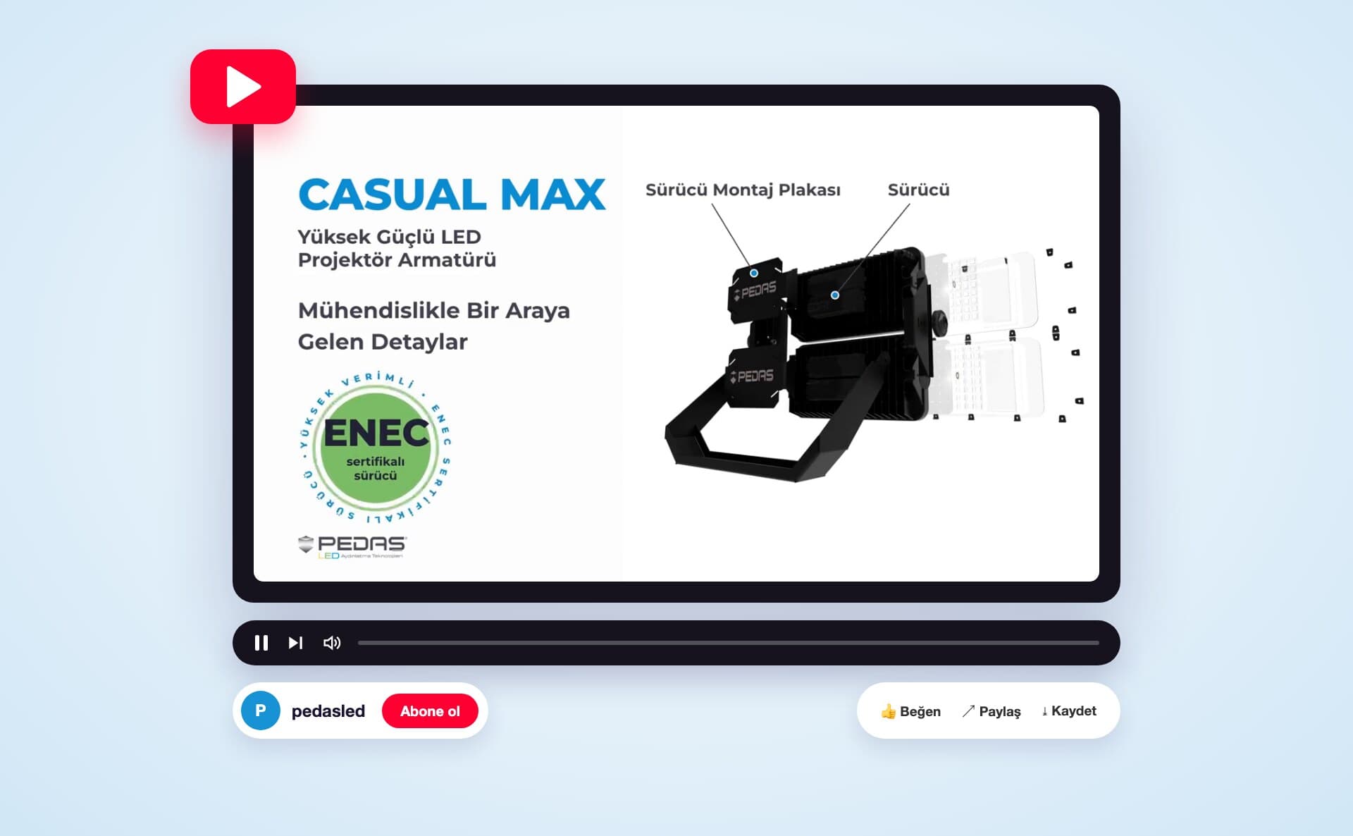 Pedaş Casual MAX · Ürün Videosu — Video ve Hareketli Grafik, Selçuk Aker