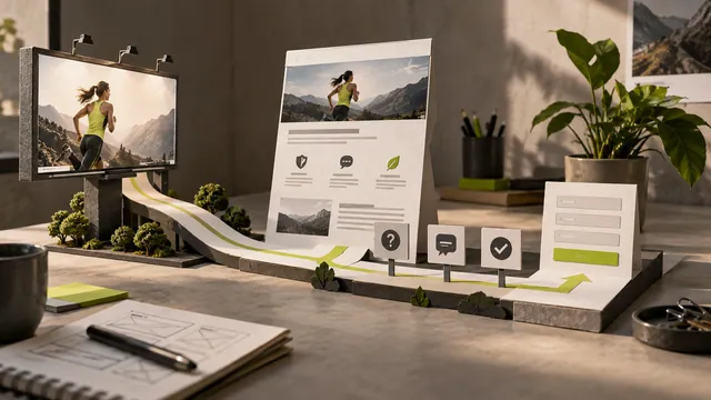 Reklam görselinden başvuru formuna uzanan açılış sayfası akışının maketi