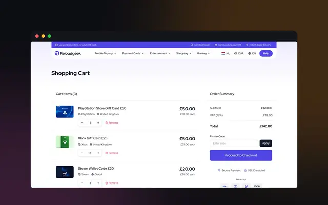 ReloadGeek Desktop Website