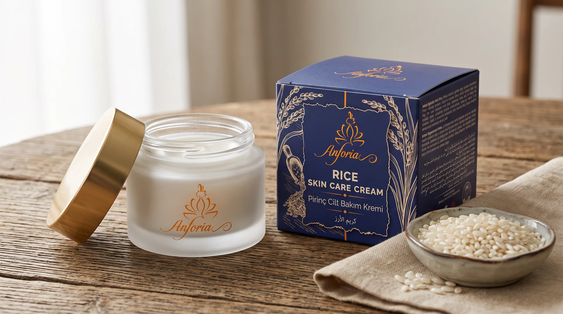 Anforia — Rice Skin Care Cream — Ambalaj Tasarımı, Selçuk Aker