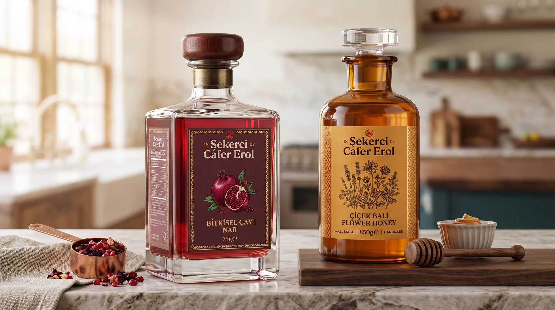 Şekerci Cafer Erol — Çay ve Bal — Ambalaj Tasarımı, Selçuk Aker