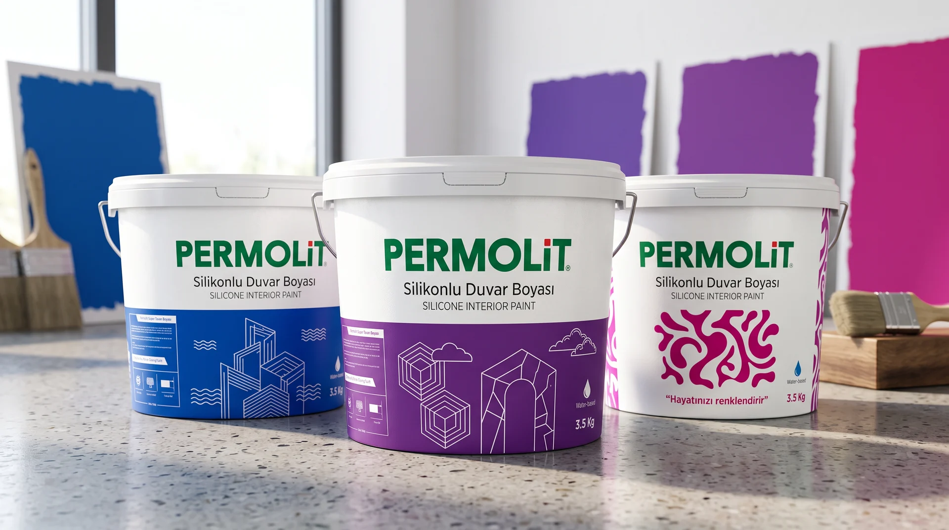 Permolit — Duvar Boyası Serisi — Ambalaj Tasarımı, Selçuk Aker