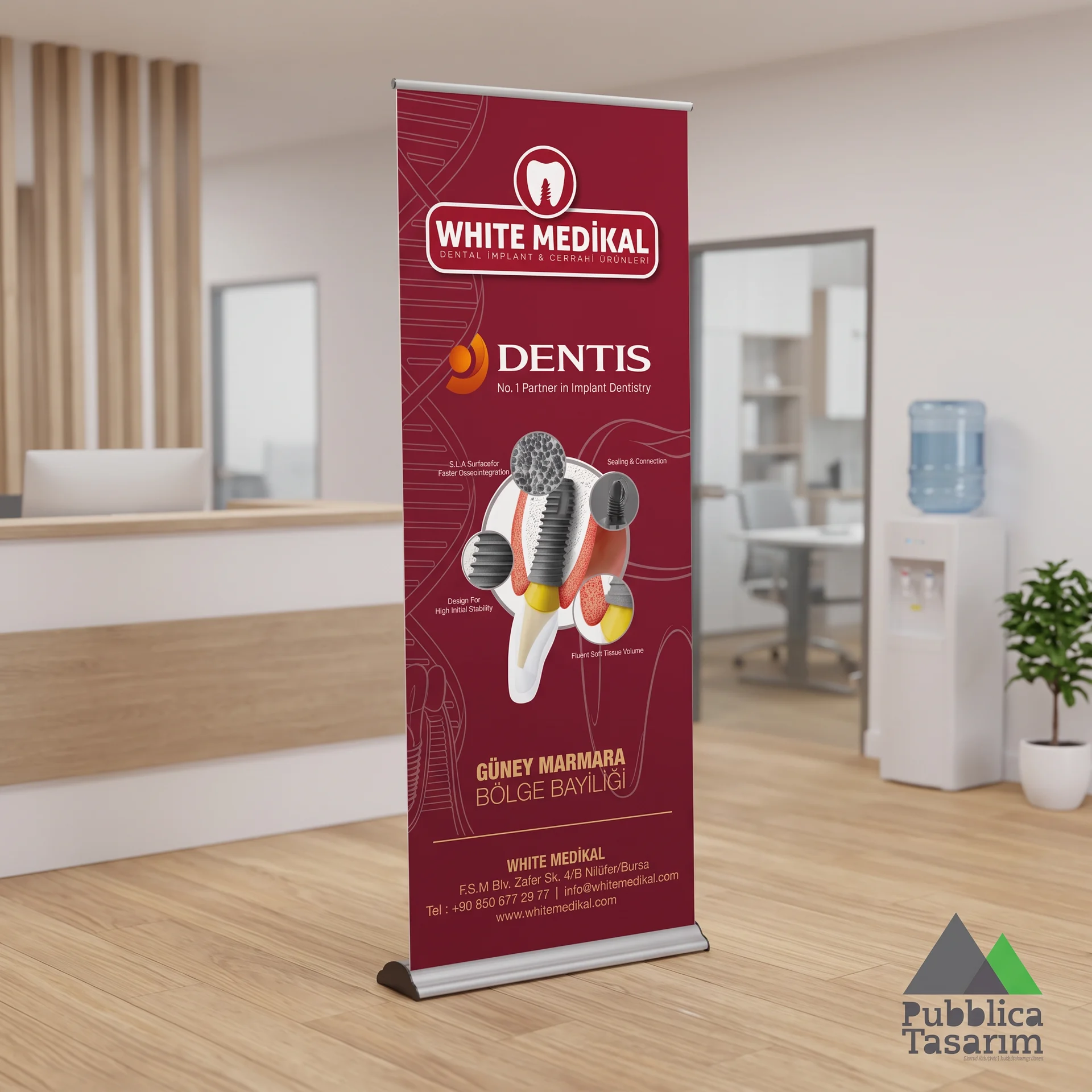 White Medikal — Dentis — Roll-up Tasarımı, görsel 2, Selçuk Aker