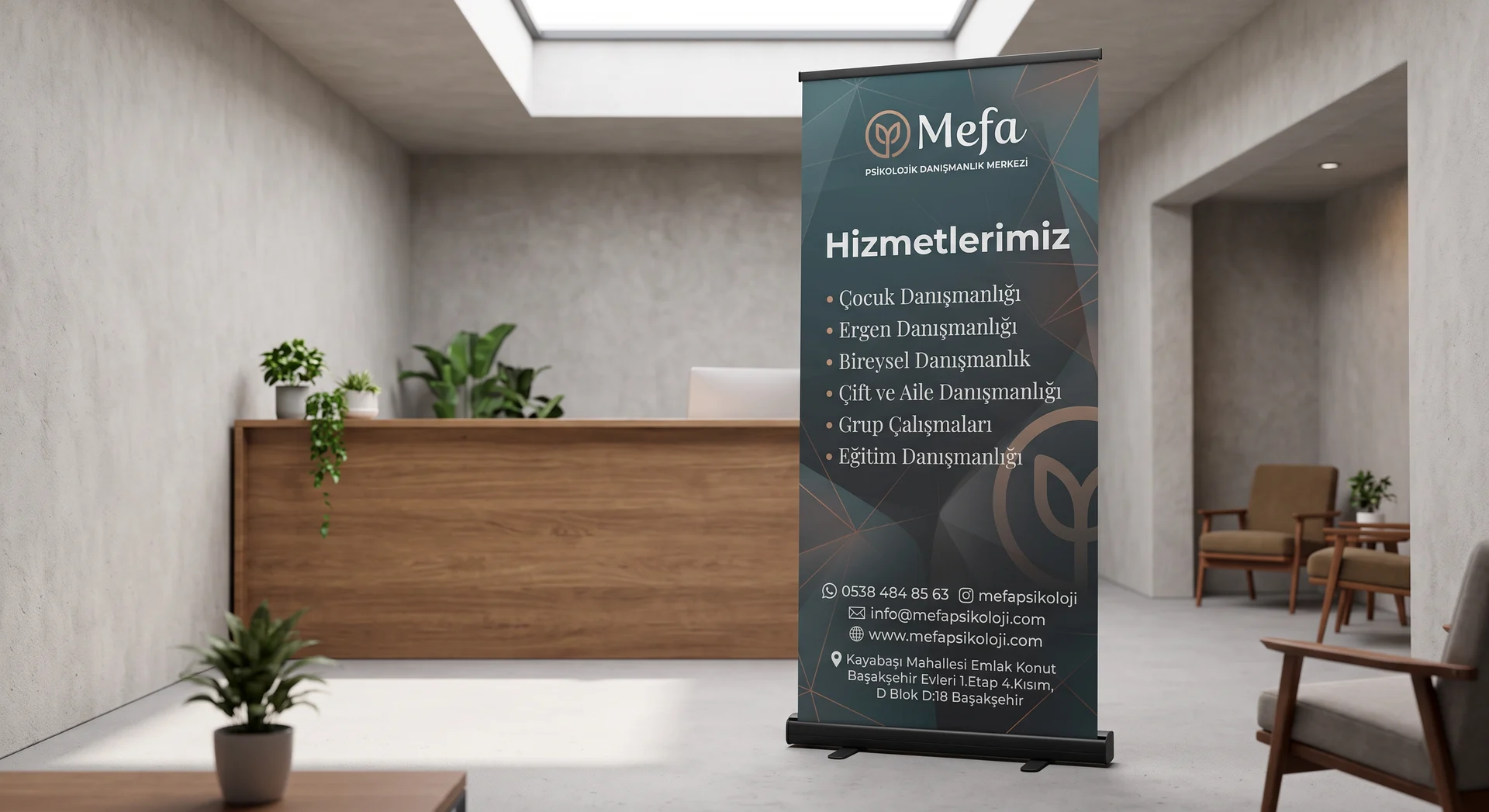 Mefa Psikoloji — Roll-up Tasarımı, Selçuk Aker
